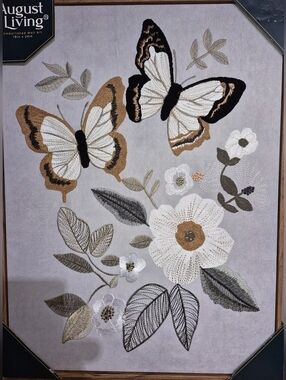 August Living Embellished Wall Art, Butterflys